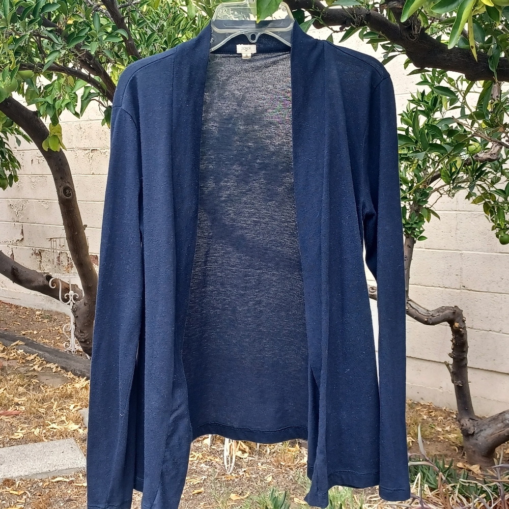 J Crew Minamalist cardigan jacket S Office Casual Classic Capsule Preppy Mi